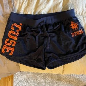 VS Pink Syracuse University shorts